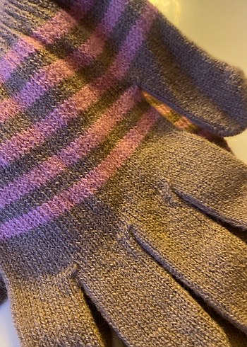 Kız Çocuk Bej Renkli Örgü Eldiven5/6 yaş - Görsel 2