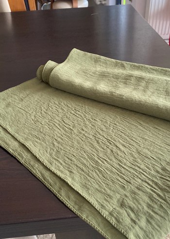 Kadınlar için Keten Kumaşlı Haki Renkli Şal COTTON marka 200/75 - Görsel 2