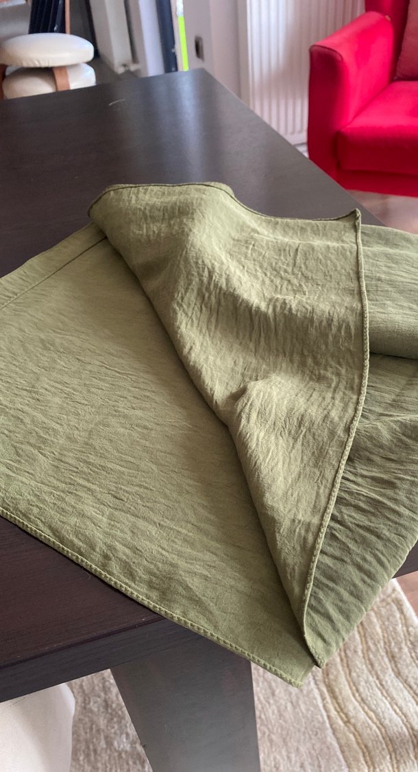 Kadınlar için Keten Kumaşlı Haki Renkli Şal COTTON marka 200/75 - Görsel 3