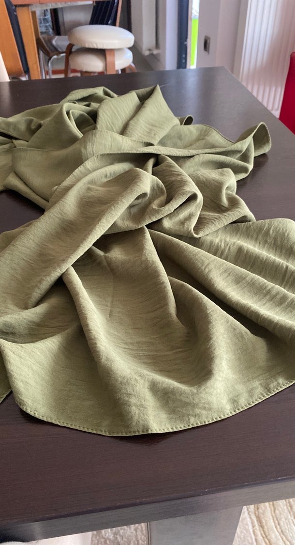 Kadınlar için Keten Kumaşlı Haki Renkli Şal COTTON marka 200/75 - Görsel 4