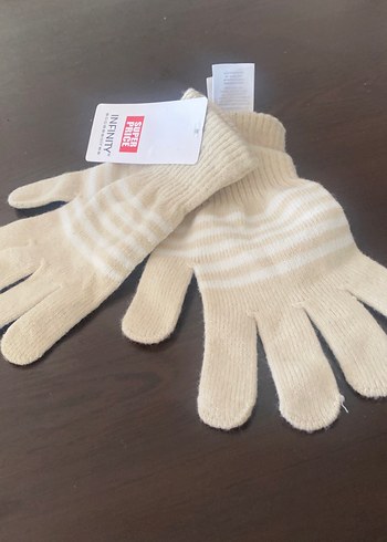 Kız Çocukları İçin Beyaz Örgü Yün Eldiven 10/12 yaş İthal Almany - Görsel 5