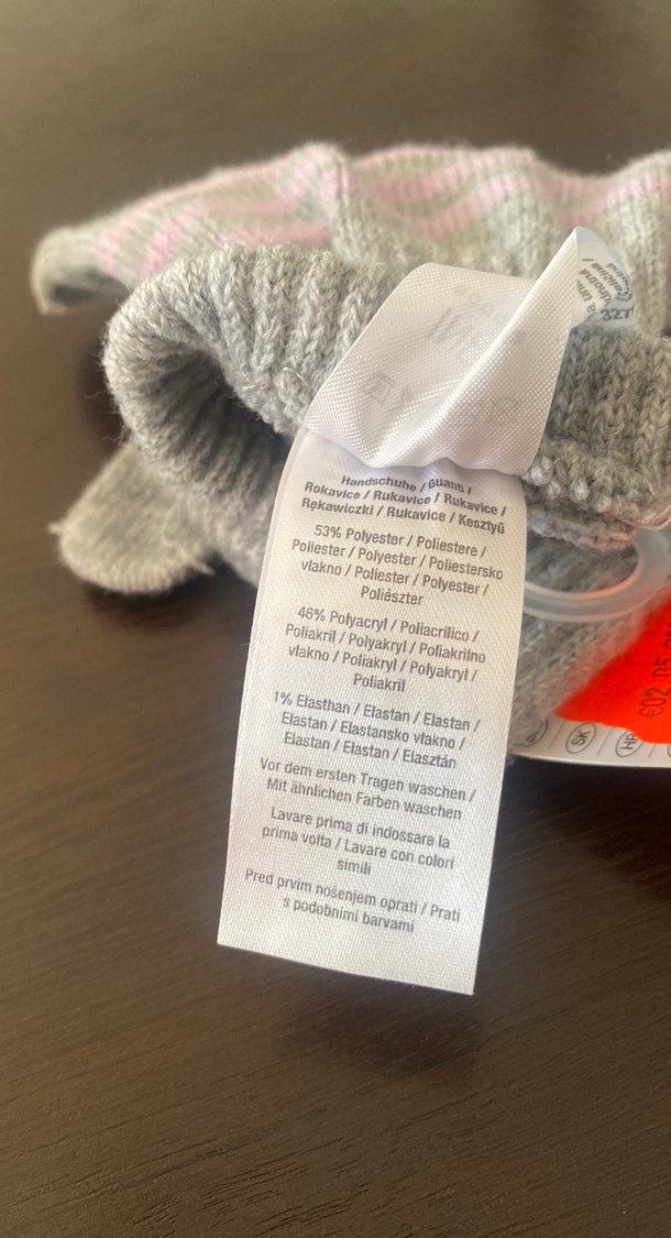 Gri Kız Çocuk Örme Eldiven10/12 yaş ithal Almanya - Görsel 5