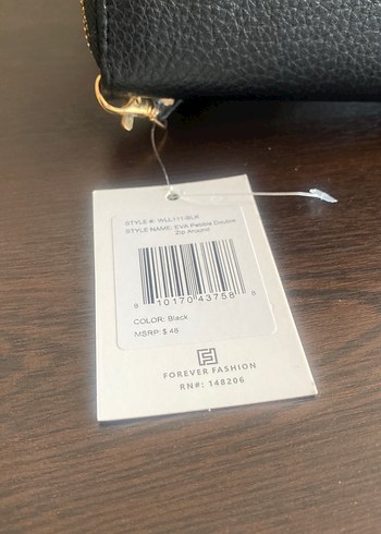 Siyah Deri Fermuarlı Kadın Cüzdanı sunni deri 20:10 cm ebat itha - Görsel 8