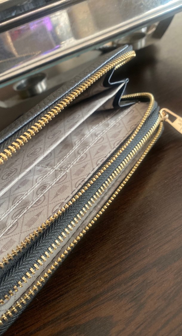 Siyah Deri Fermuarlı Kadın Cüzdanı sunni deri 20:10 cm ebat itha - Görsel 5