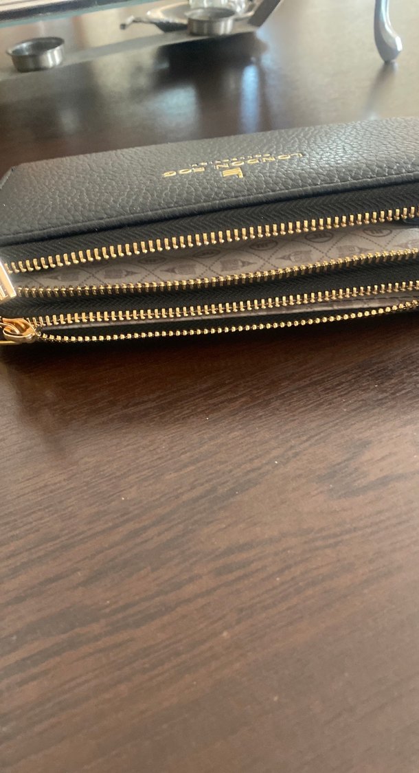 Siyah Deri Fermuarlı Kadın Cüzdanı sunni deri 20:10 cm ebat itha - Görsel 2