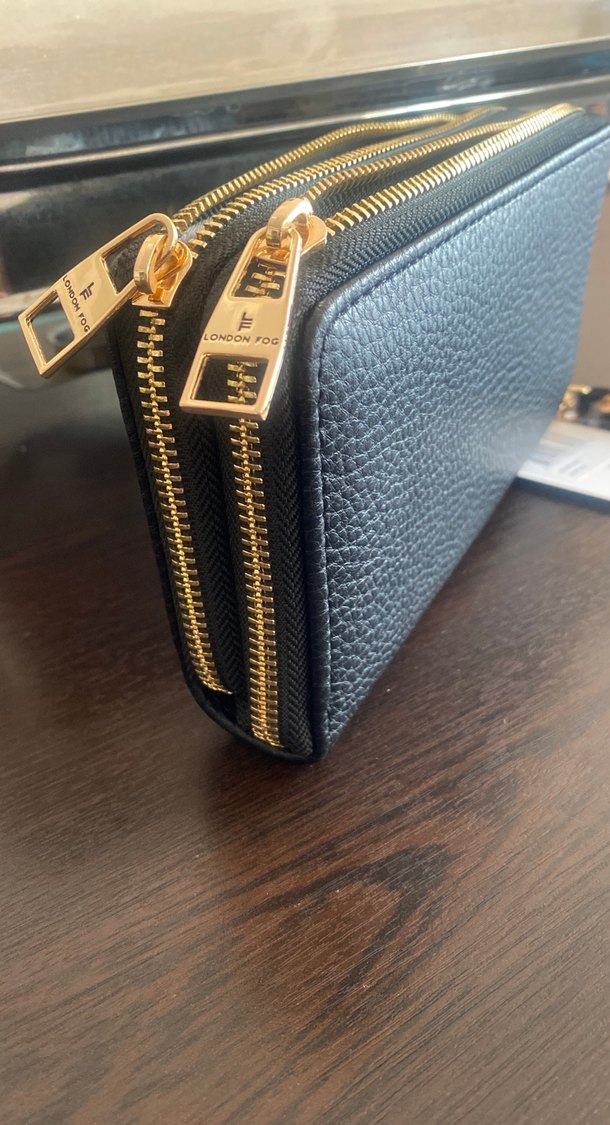 Siyah Deri Fermuarlı Kadın Cüzdanı sunni deri 20:10 cm ebat itha - Görsel 3