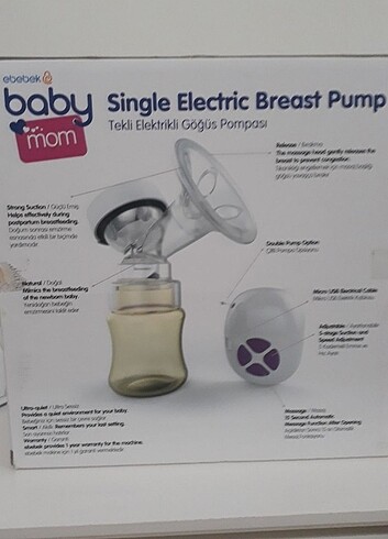  baby mom ( ebebek) elektrikli göğüs pompası yeni