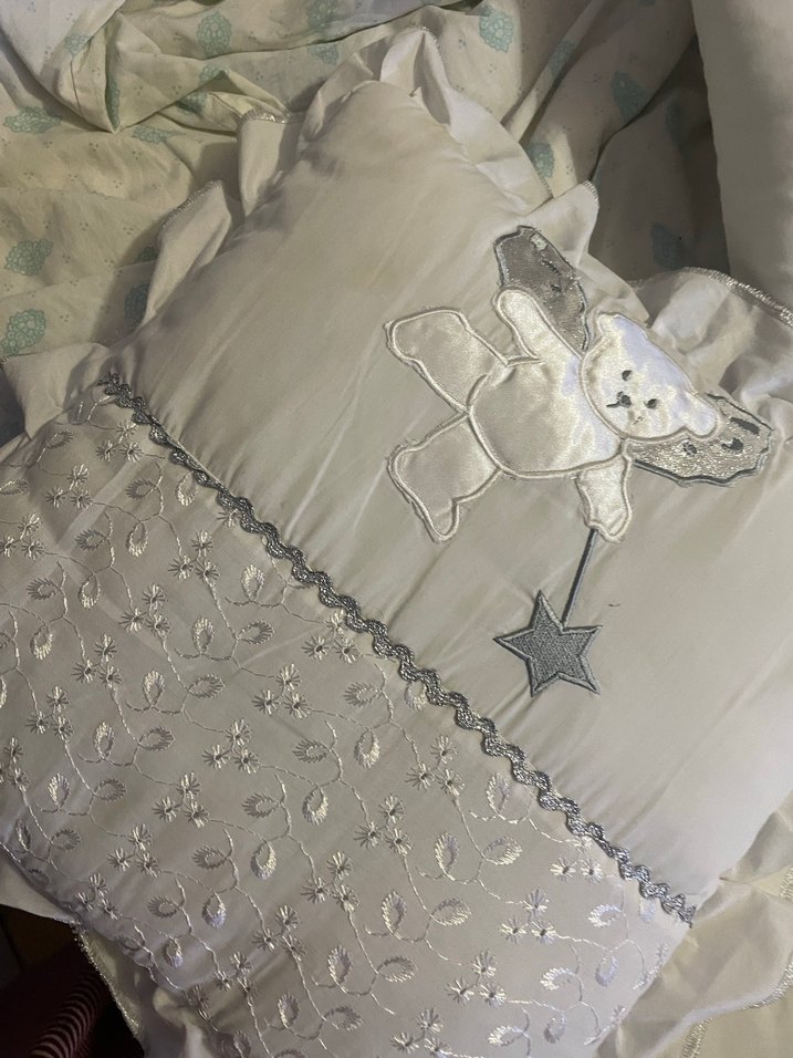 Nakışlı Beyaz bebek Uyku mevlüt Seti - Görsel 2