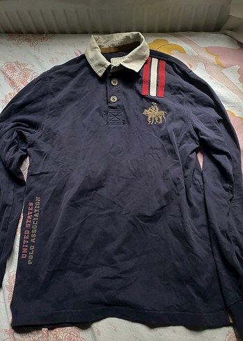 Düğmeli Lacivert Erkek Uzun Kollu Polo Tişört - Görsel 2