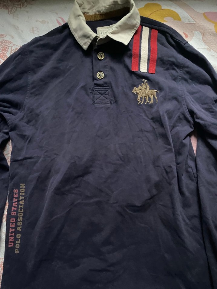 Düğmeli Lacivert Erkek Uzun Kollu Polo Tişört - Görsel 3