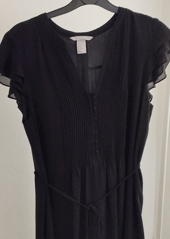 Siyah V Yakalı mini Kadın Elbise - Görsel 2