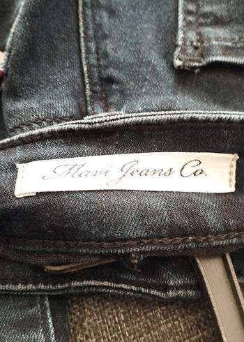 Koyu Lacivert Boy Denim Kadın Pantolon - Görsel 2