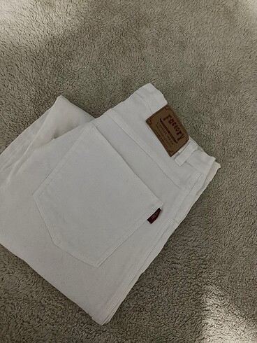 Beyaz vintage jean pantolon