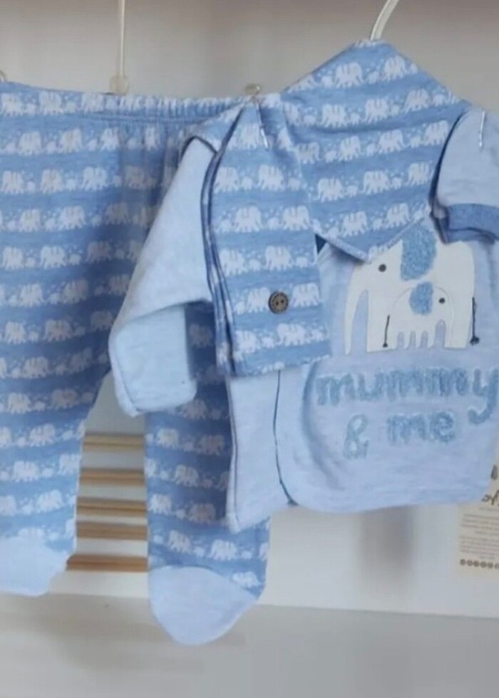 0-3 Ay Erkek Bebek 5'li Takım - Görsel 3