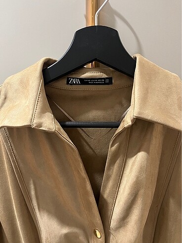xs Beden camel Renk Zara süet elbise