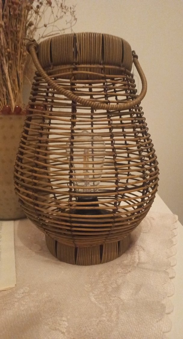 Bej Hasır Mumluk ve Dekoratif Vazo - Görsel 2