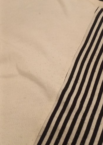 Çizgili Kadın Triko, Kayık Yaka, Uzun Kollu - Görsel 2