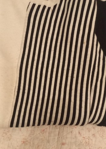 Çizgili Kadın Triko, Kayık Yaka, Uzun Kollu - Görsel 5