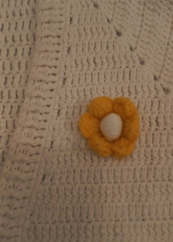 Kız Çocuk Nakışlı Beyaz Örgü Hırka - Görsel 2