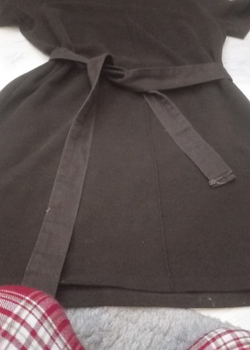 Kahverengi Kısa Kollu Midi Elbise - Görsel 6