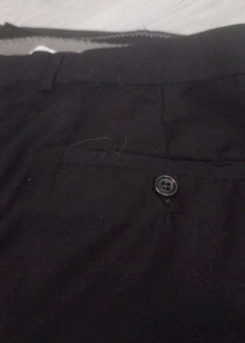 Erkek Siyah ve füme  Kumaş Kemerli Pantolon - Görsel 9