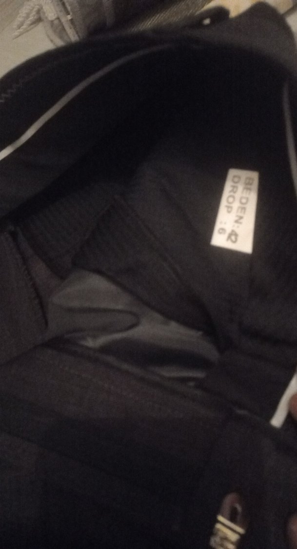 Erkek Siyah ve füme  Kumaş Kemerli Pantolon - Görsel 5