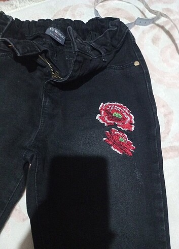 12-13 Yaş Beden siyah Renk Yeni kot pantolon