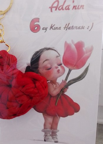 Kırmızı Püsküllü Bohem Anahtarlık - Görsel 3