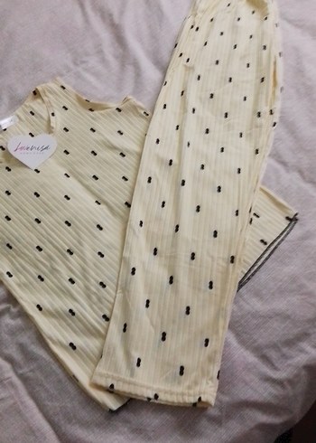 Kadın sarı Kolsuz Pijama Takımı - Görsel 5