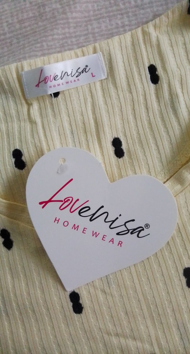 Kadın sarı Kolsuz Pijama Takımı - Görsel 3