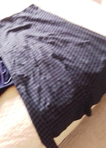 Koyu Gri Düz Desenli etek - Görsel 2