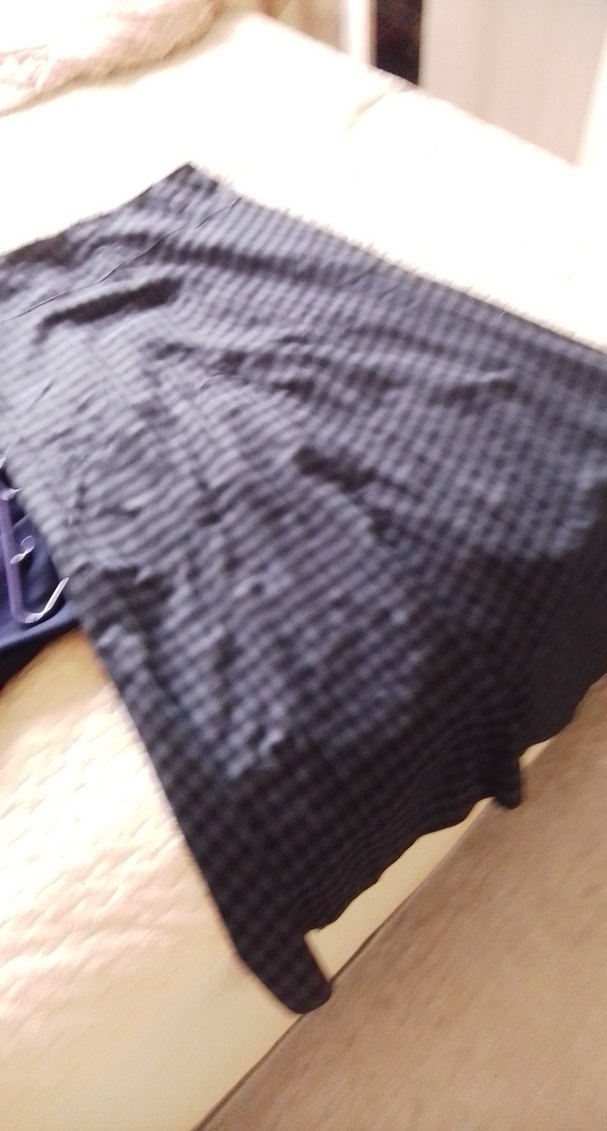 Koyu Gri Düz Desenli etek - Görsel 2