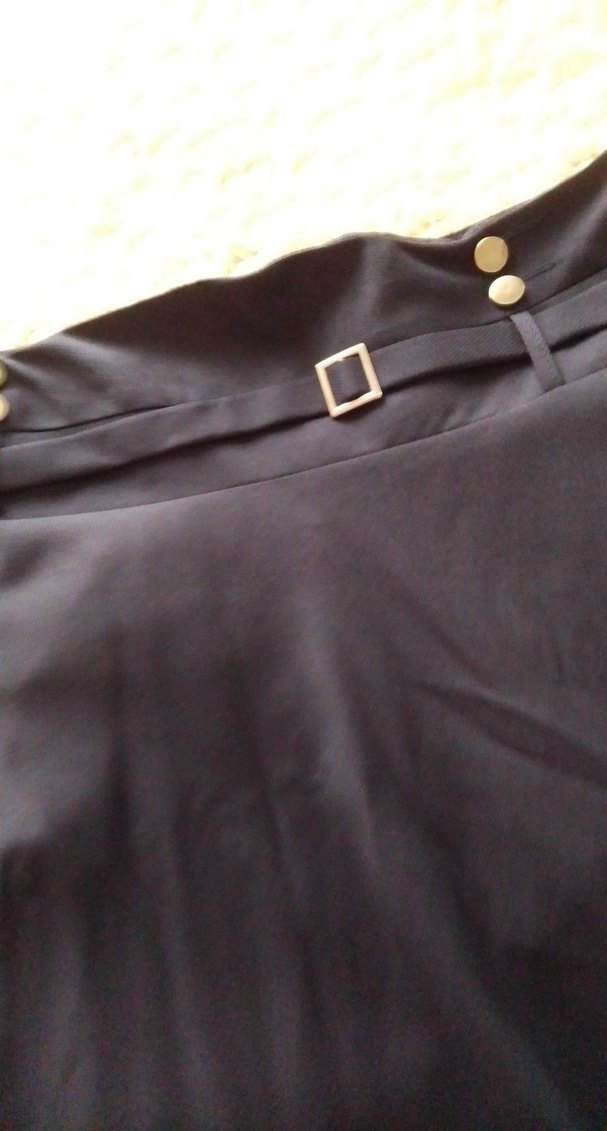 Lacivert uzun Dökümlü Kadın Etek - Görsel 2