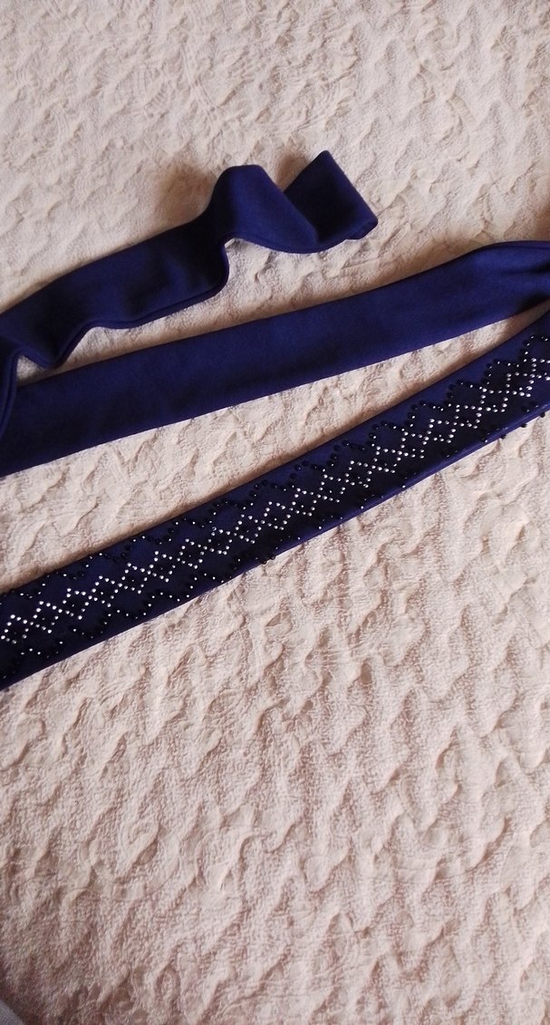 Uzun Kollu Koyu Mavi Drapeli Kadın Elbise - Görsel 3