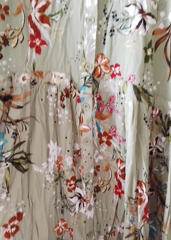 Çiçek Desenli Uzun Bohem  Elbise - Görsel 3