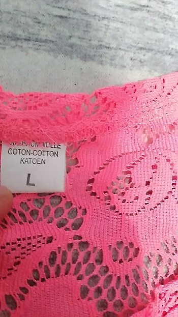 l Beden pembe Renk Pembe file t-shirt
