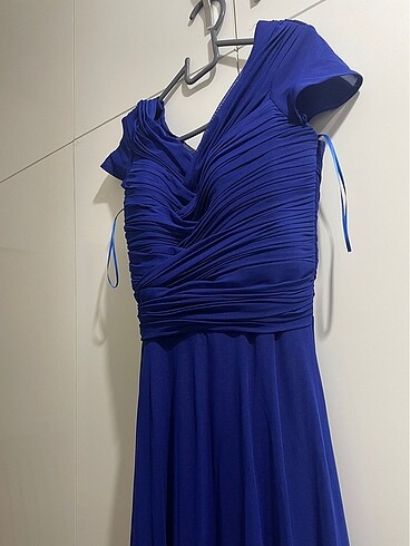 Diğer Saks mavisi tasarım abiye elbise