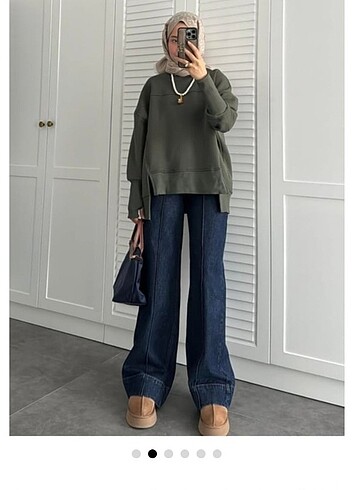 Beyzade butik parmak geçme detaylı sweatshirt 
