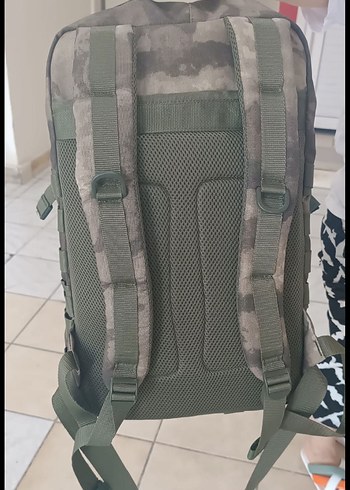 Beden haki Renk Erkek Kamuflaj Desenli Kemerli Sırt Çantası