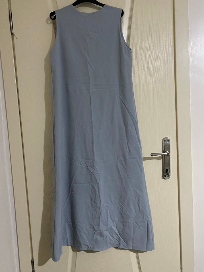 Gri Keten Uzun Jile - Görsel 3