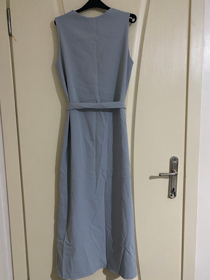 Gri Keten Uzun Jile - Görsel 4