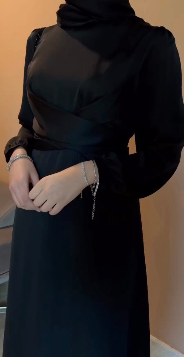 Siyah Uzun Kadın abiye TwinDesign - Görsel 2