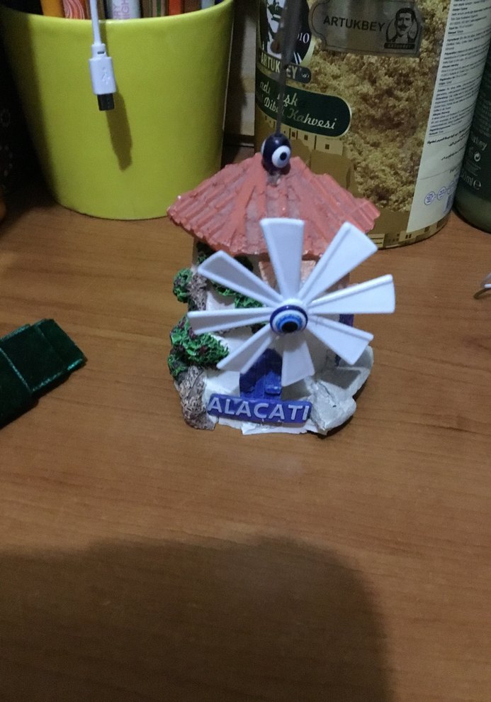 Renkli Alaçatı Yel Değirmeni Biblo - Görsel 2