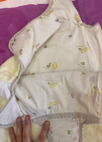 Beyaz Baskılı Bebek Uyku Tulumu - Görsel 2