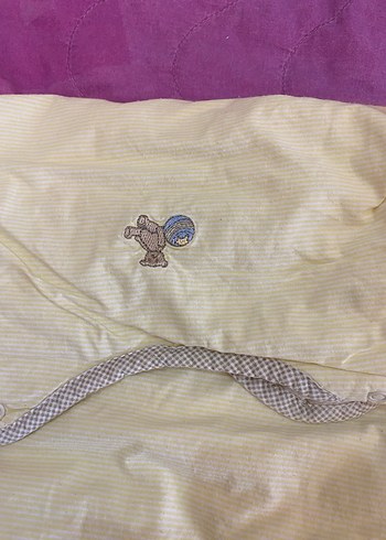 Beyaz Baskılı Bebek Uyku Tulumu - Görsel 4