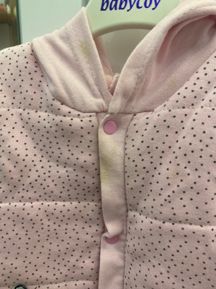 Düğmeli Pembe Kız Çocuk Kapitone Yelek - Görsel 3