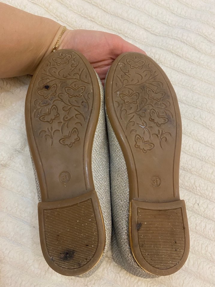 Gri Yılan Desenli Fiyonk Detaylı Kız Babet - Görsel 2