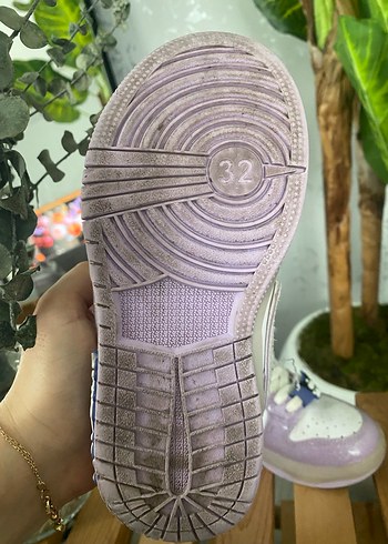 Mor Bağcıklı Blok Topuk Spor Ayakkabı - Görsel 3