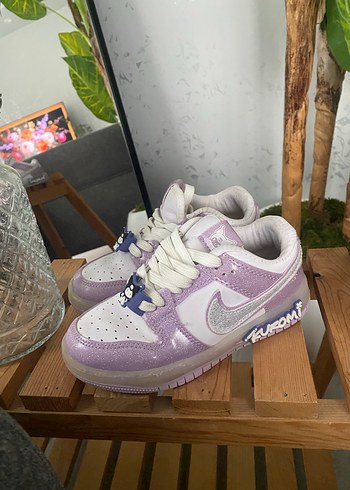 Mor Bağcıklı Blok Topuk Spor Ayakkabı - Görsel 4