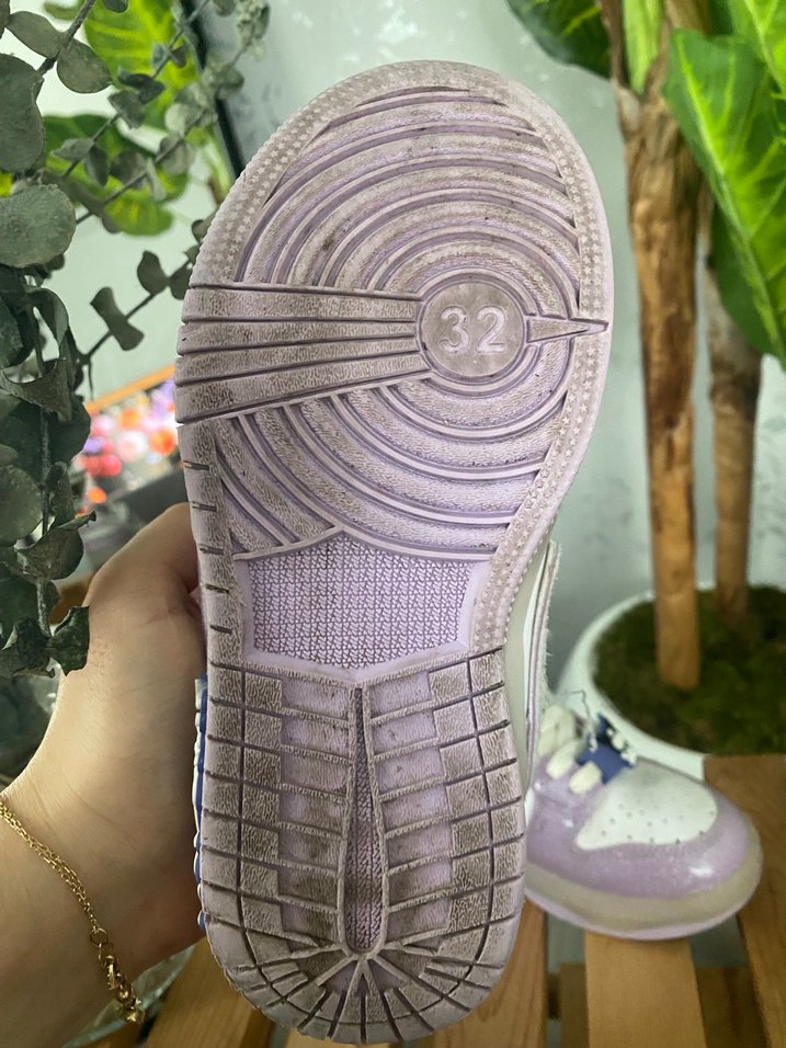 Mor Bağcıklı Blok Topuk Spor Ayakkabı - Görsel 3